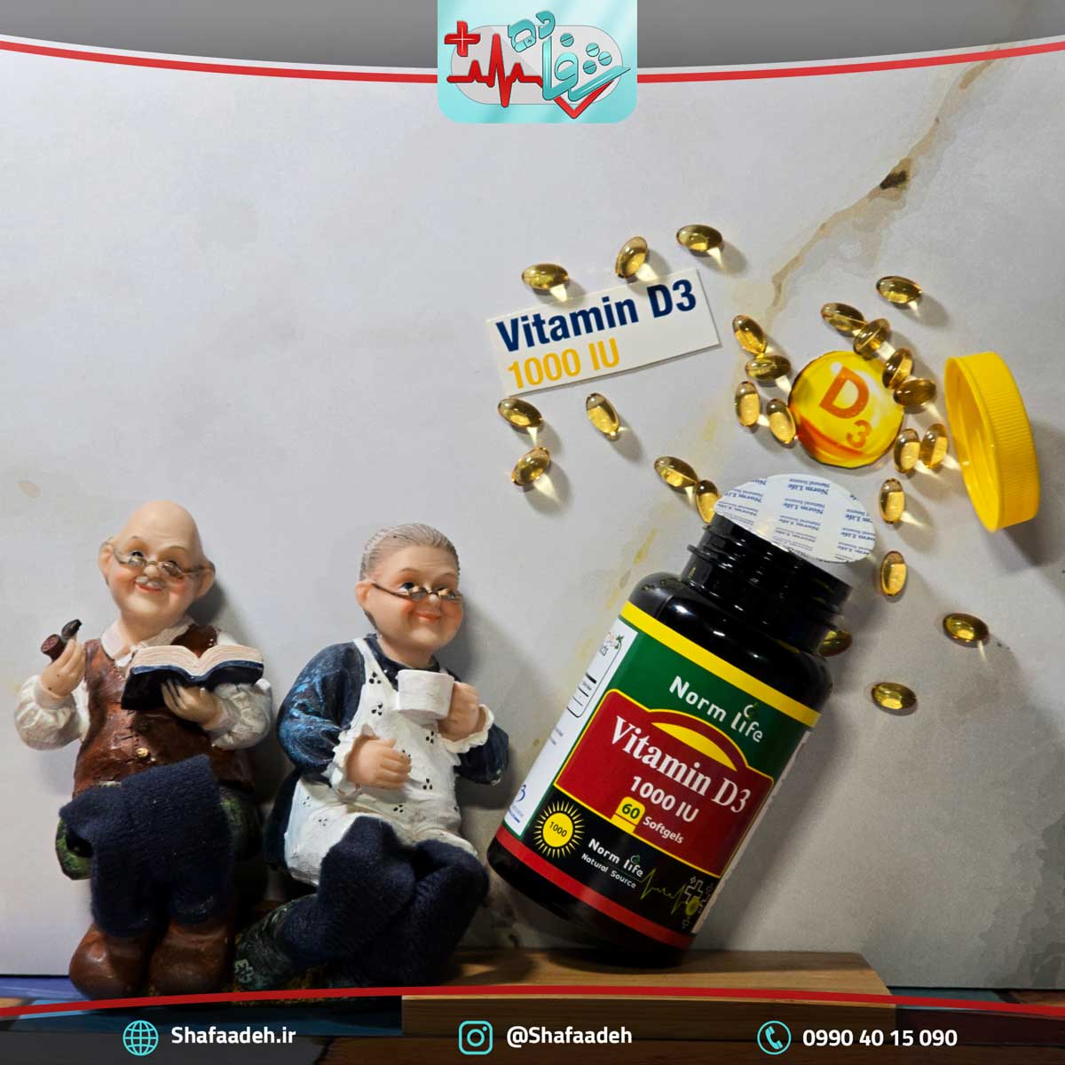 قرص سافت ژل ویتامین D3 نورم لایف 1000 واحدی – Vitamin D3 Norm Life 1000 IU