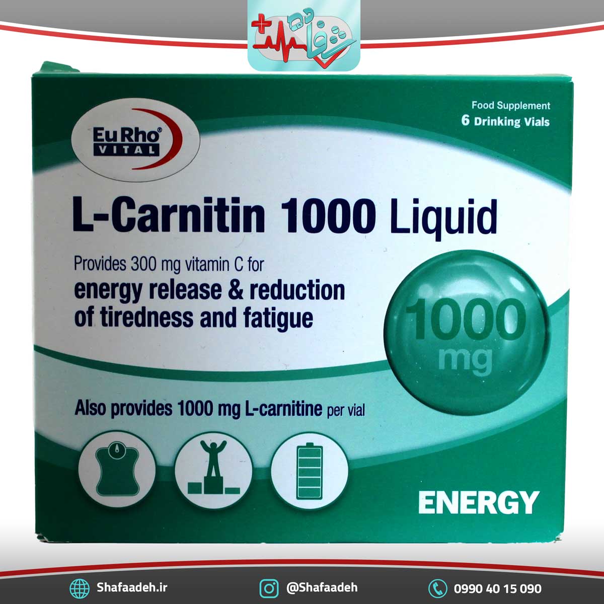 ال کارنیتین 1000 لیکوئید یوروویتال – L-Carnitin 1000 Liquid Eu Rho Vital
