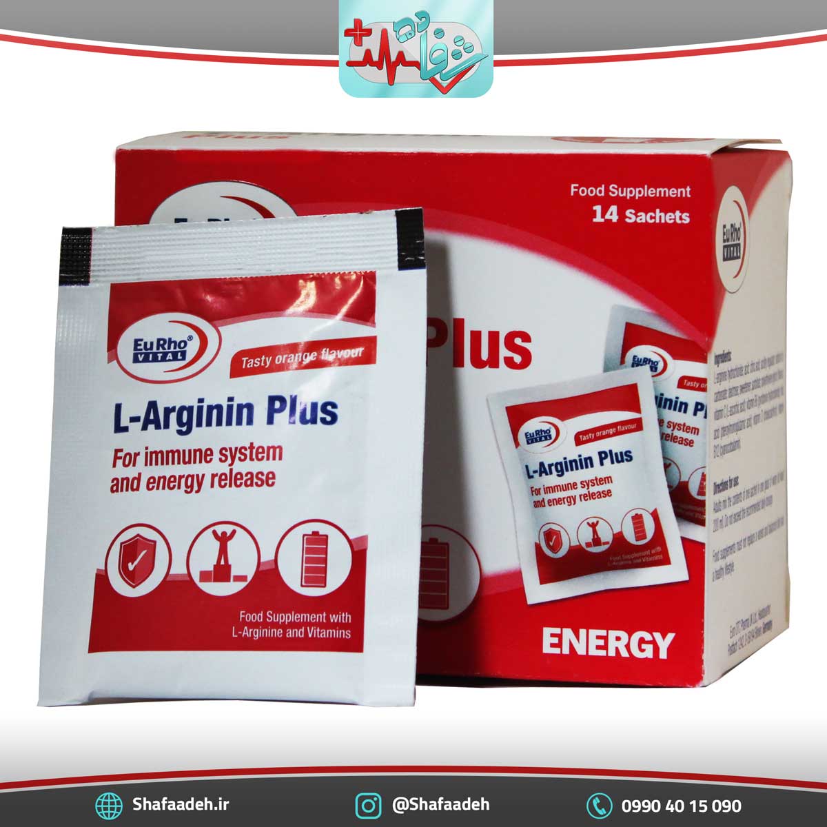 ساشه ال آرژینین پلاس یوروویتال 14 عدد - Eurhovital L Arginin Plus 14 Sachets
